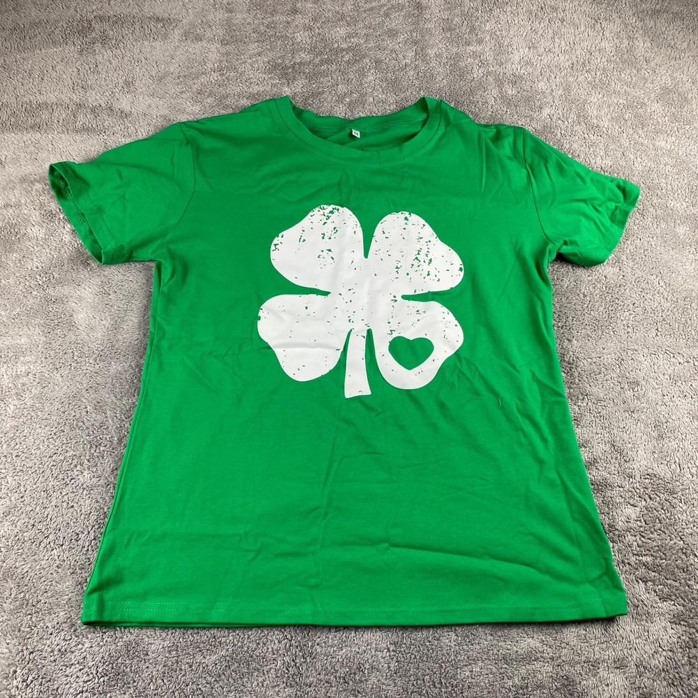Heart‎ Leaf Clover Saint Patrick Shirt Womens Medium